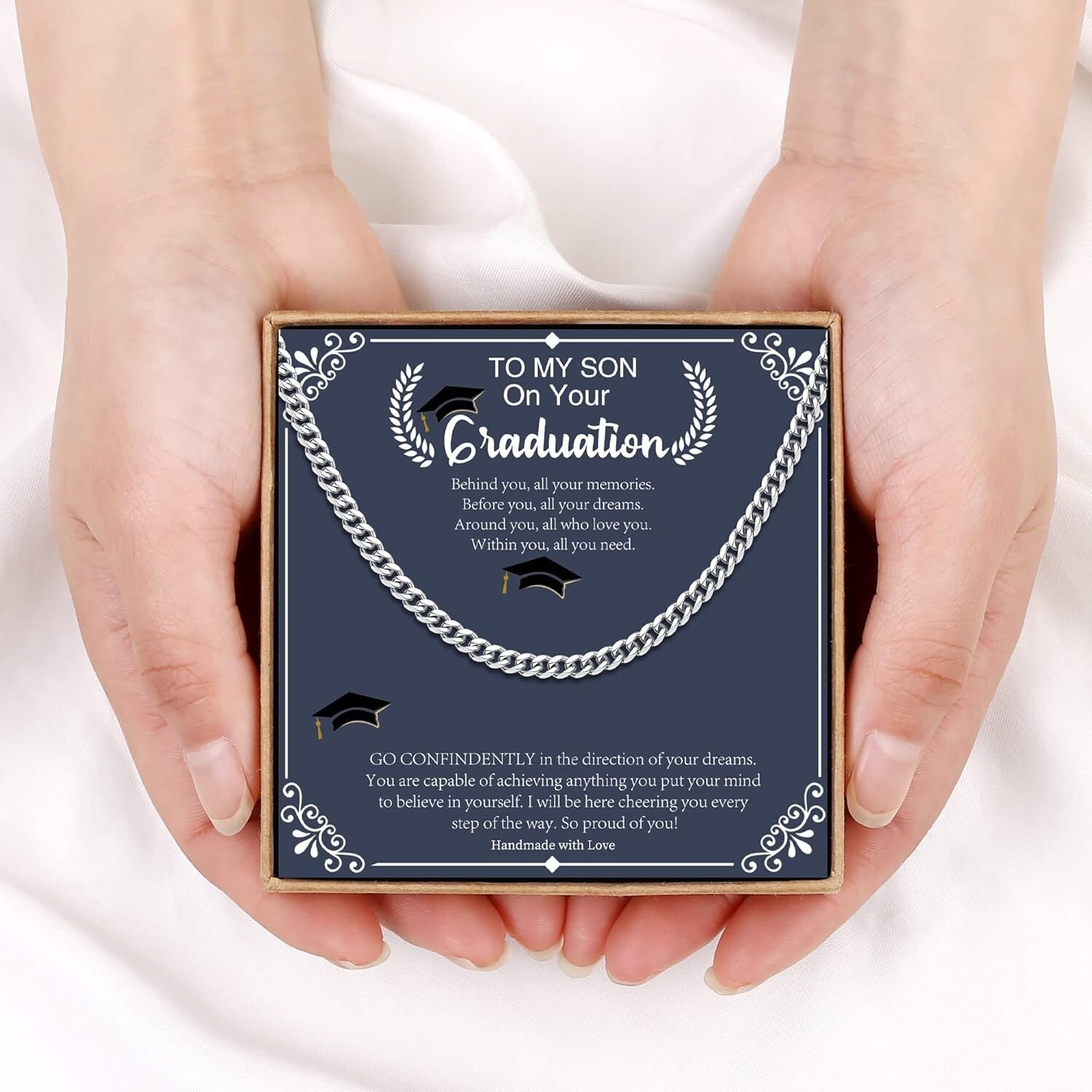 Men's 20in Cuban Link Chain - Stylish Graduation Gift for Dad, Son, or Uncle