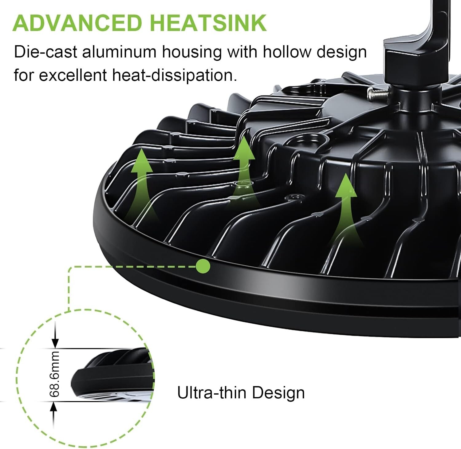 200W LED High Bay Light Fixture - 2 Pack 5000K Waterproof for Garage & Warehouse