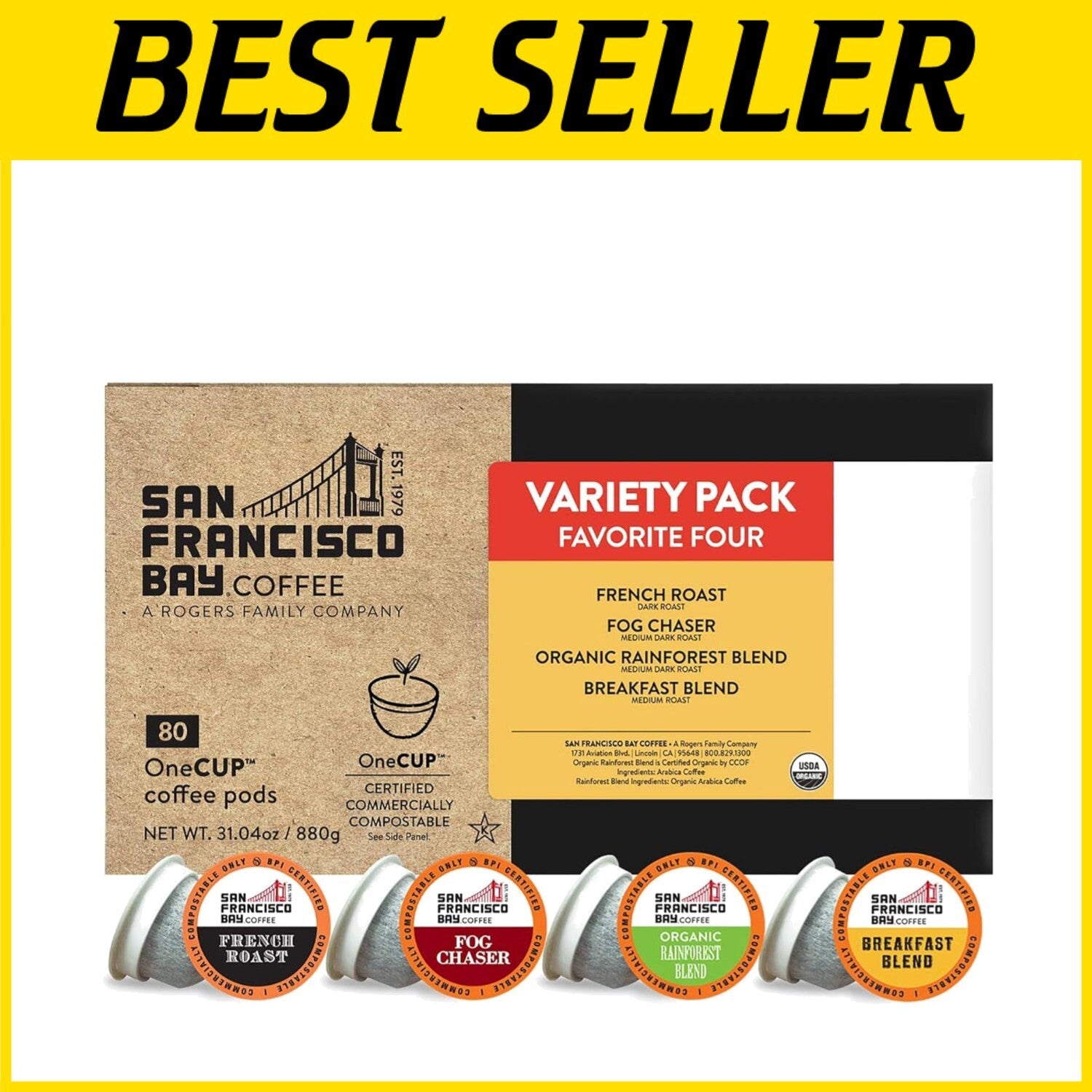Delicious 80 Ct Compostable Coffee Pods - Eco-Conscious & Flavorful Selection