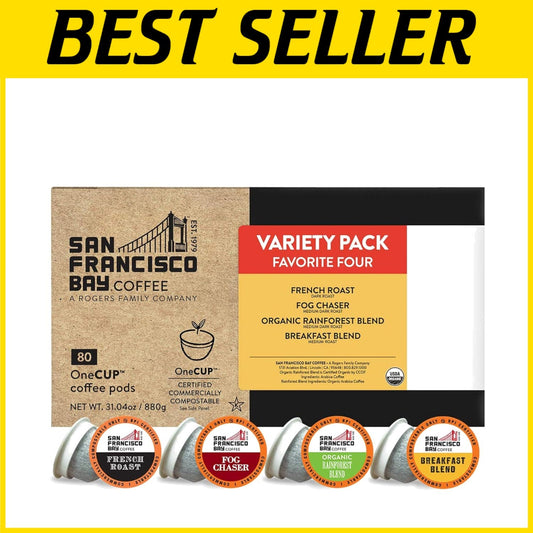 Delicious 80 Ct Compostable Coffee Pods - Eco-Conscious & Flavorful Selection