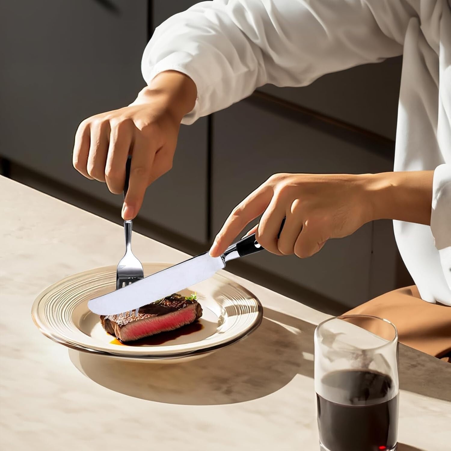 Heavy-Duty Stainless Steel Silverware Set for 4 - 20-Piece Classic Elegance