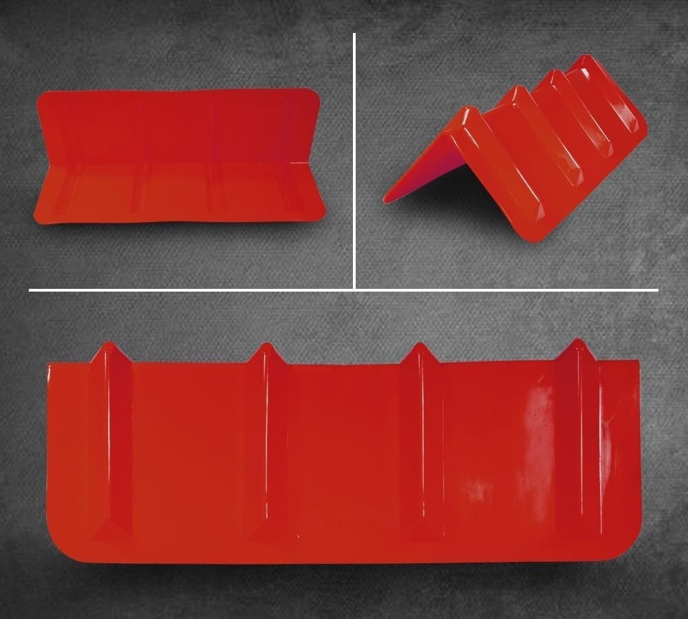 10 Pack 8" x 8" x 24" Red V-Shaped Corner Edge Guards - Heavy Load Protection