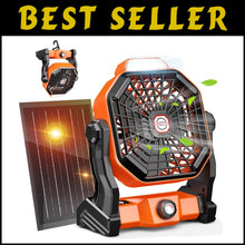 Load image into Gallery viewer, Portable 20000mAh Camping Fan &amp; LED Light - Perfect for Outdoor Adventures