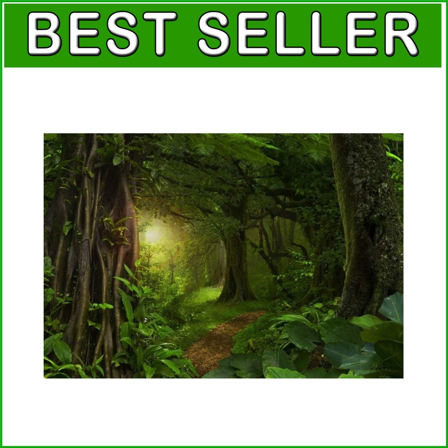 Vibrant 10x8ft Fairytale Jungle Backdrop – Ideal for Parties & Photography