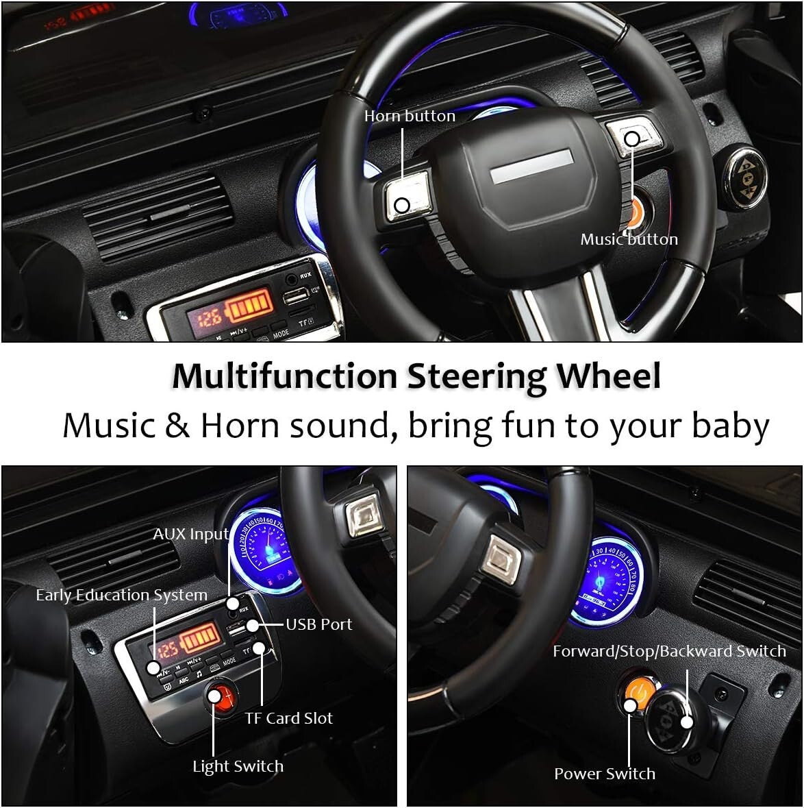 Durable 12V Kids Ride On Truck with Soft Start & Remote Control - For Ages 3-7