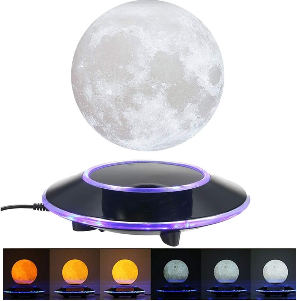 Floating 3D Moon Lamp with Touch Control - A Unique Night Light for Any Room