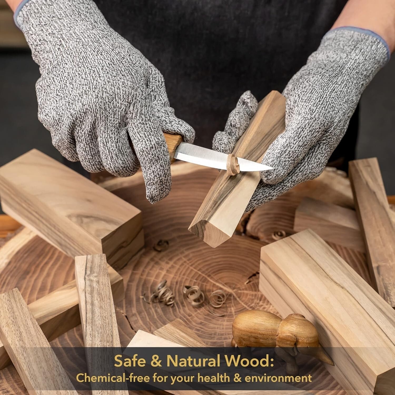 10 Premium Wooden Blocks for Carving Projects - Smooth Edges & Easy Crafting