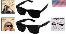 Load image into Gallery viewer, 2-Pack Retro UV400 Sunglasses - 80s Inspired Black Shades for Eye Protection