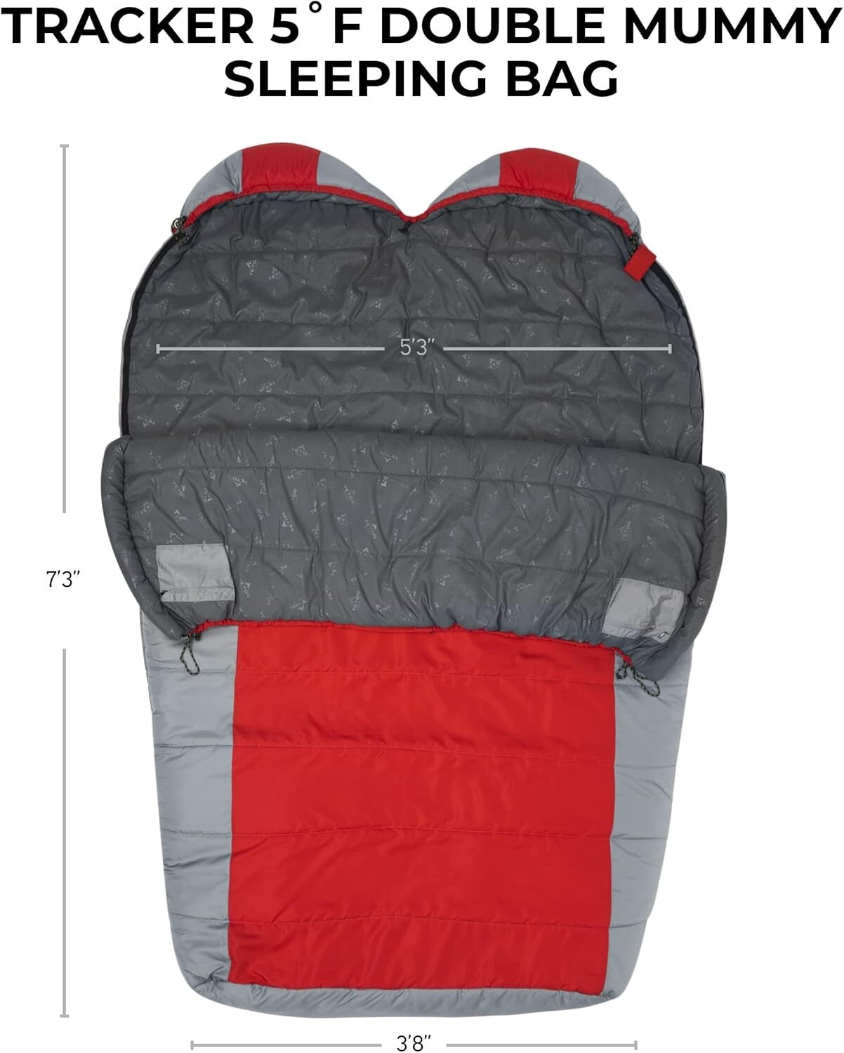 Two-Person Mummy Sleeping Bag - Warm Weather Camping, Backpacking & Hiking Gear