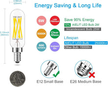 Load image into Gallery viewer, Eco-Friendly Dimmable Filament T8 LED Bulbs 5000K Bright White, 6W - 8 Pack