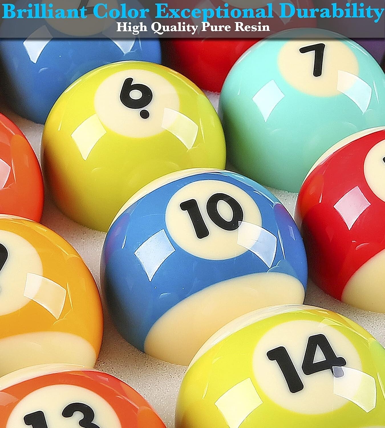 Colorful 16-Piece Billiard Balls Set - Perfect for Adults and Competitions
