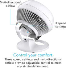 Load image into Gallery viewer, Premium White Air Circulator with Tilt Function – Ideal for Bedrooms &amp; Offices