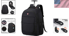 Load image into Gallery viewer, 17.3-Inch Rolling Laptop Backpack with Wheels - Business Travel Convenience