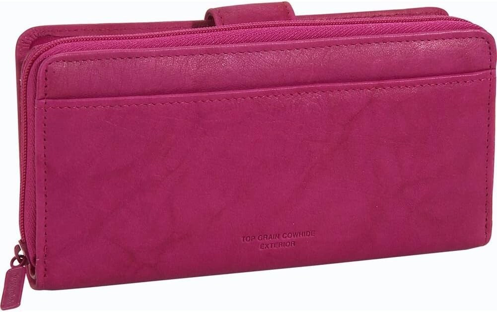 Multi-Functional Zip-Around Checkbook Wallet with Credit Card Slots - Women's