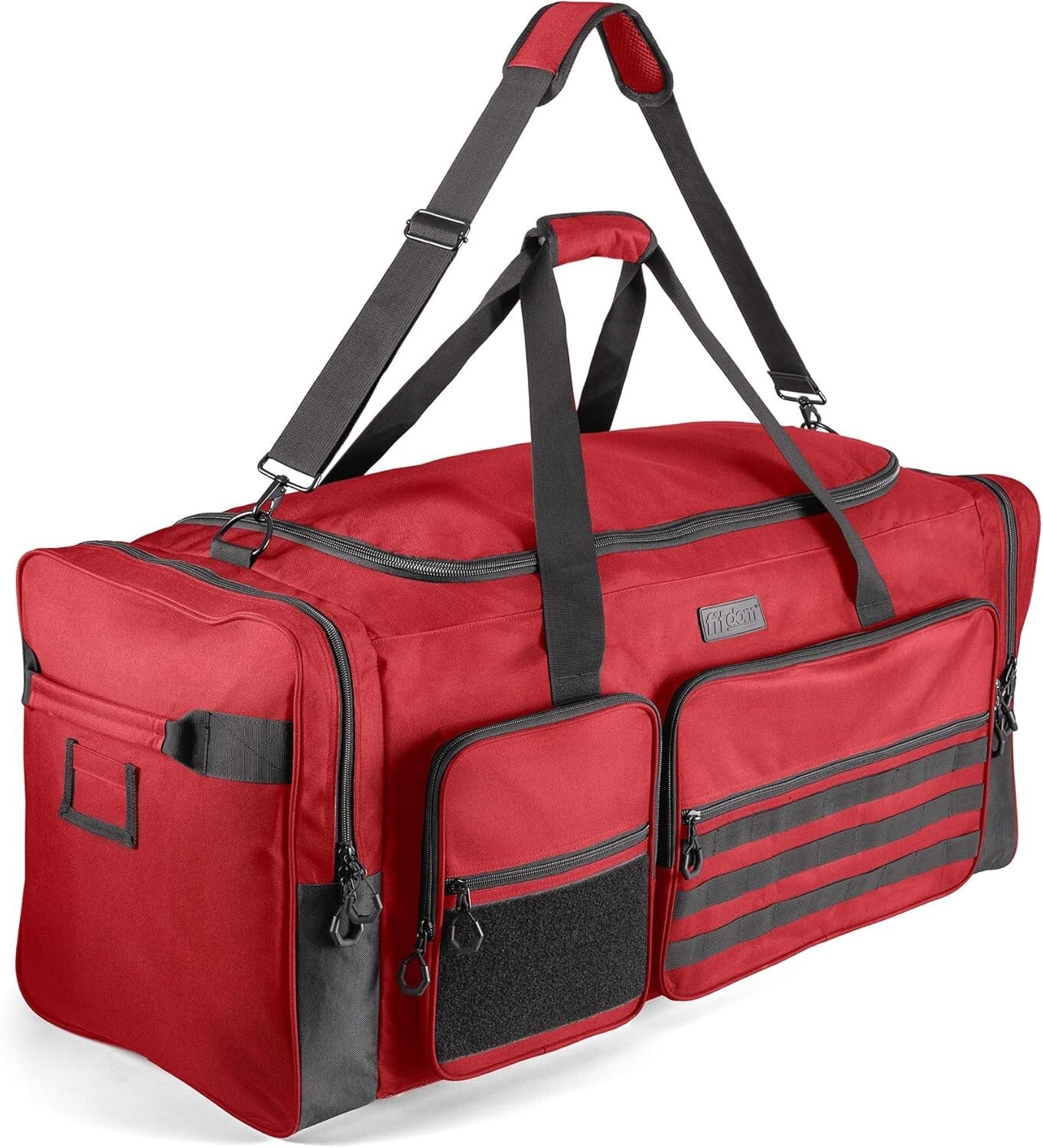 36" Heavy Duty Gym Equipment Travel Bag with Adjustable Strap & 7 Compartments