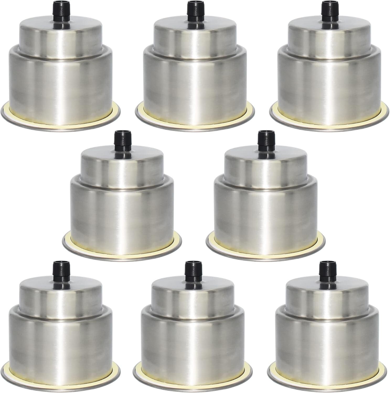 Stylish 8-Piece Drink Holder Set for Marine & Automotive Applications - Silver