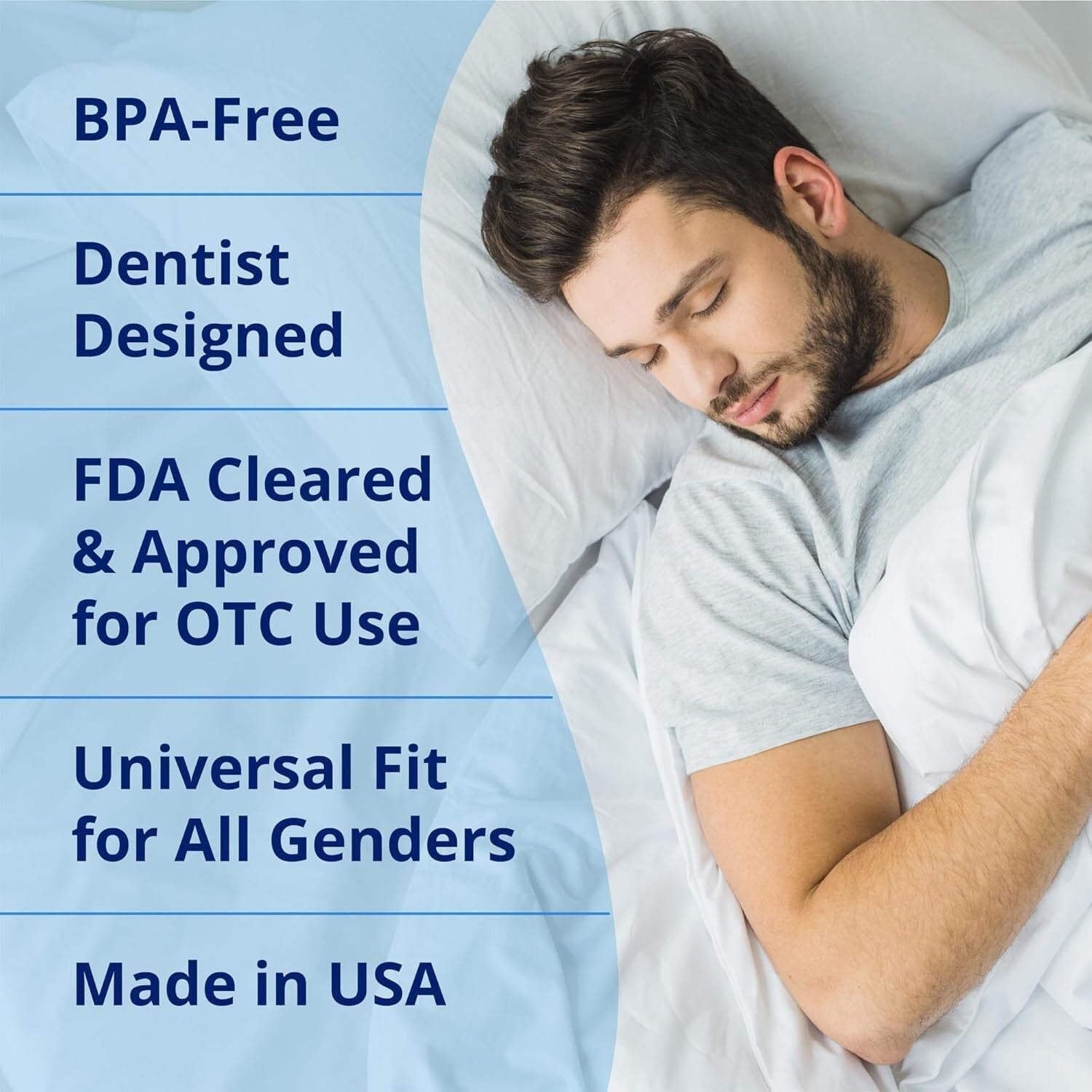 Effective Anti-Snoring Mouthpiece - Flexible Design with Storage Case Included