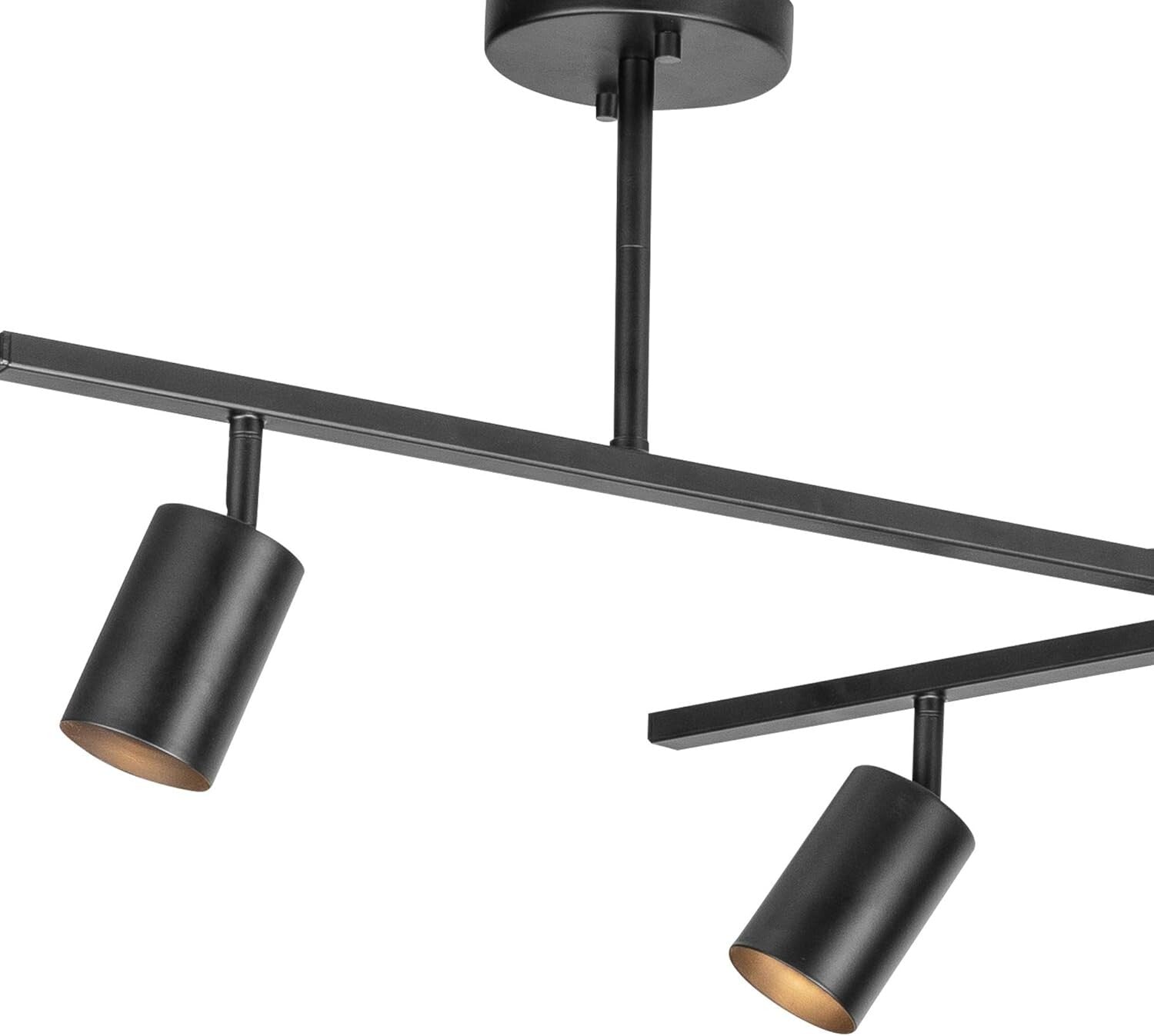64-Inch Electric 6-Light Track Lighting in Matte Black - Dimmable & Adjustable