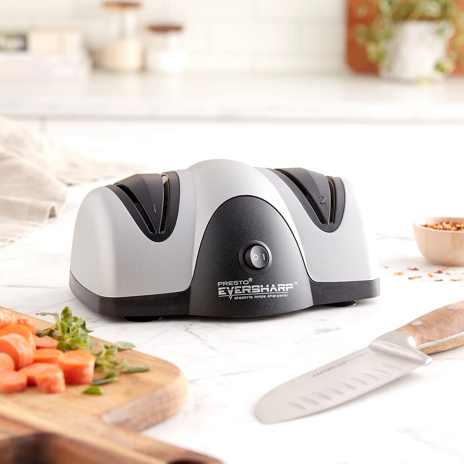 EverSharp Electric Knife Sharpener with 2-Stage System - Professional Results