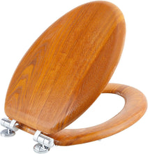 Load image into Gallery viewer, Quick-Release Elongated Toilet Seat in Eco-Friendly Wood - Elevate Your Bathroom