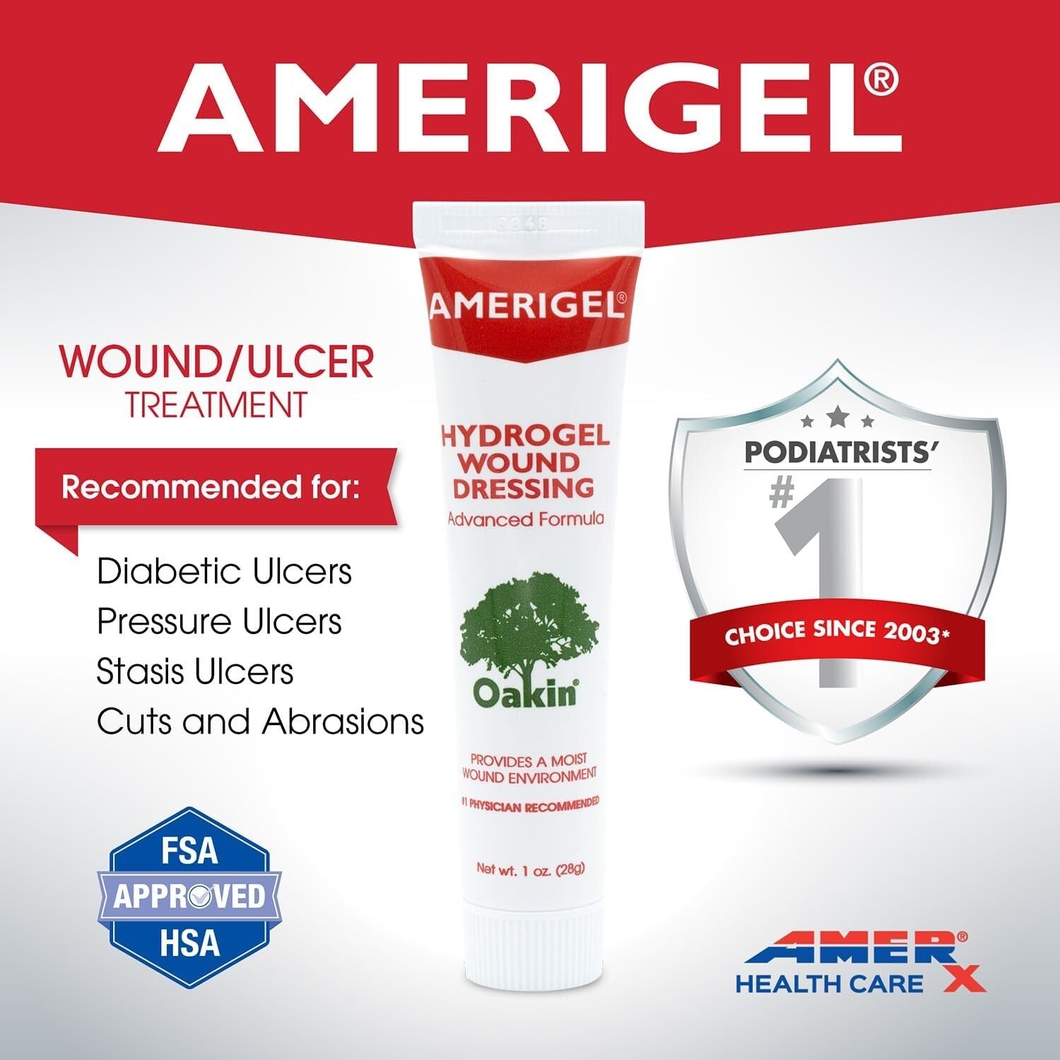 Hydrogel Wound Dressing 3 oz - Gentle, Moisture-Rich Healing for Skin Issues