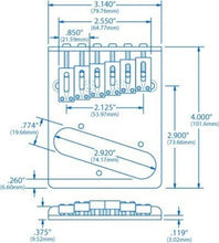 Load image into Gallery viewer, Premium Solid Brass Telecaster Bridge with Adjustable Saddles for Ultimate Tone