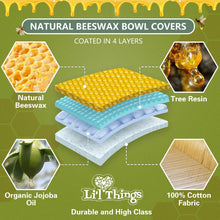 Load image into Gallery viewer, Improved Beeswax Bowl Covers - Eco-Conscious Kitchen Essentials in 5 Sizes