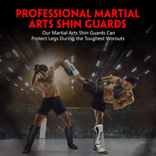 Load image into Gallery viewer, Lightweight Adjustable Shin Guards for MMA &amp; Kickboxing - Professional Leg Gear
