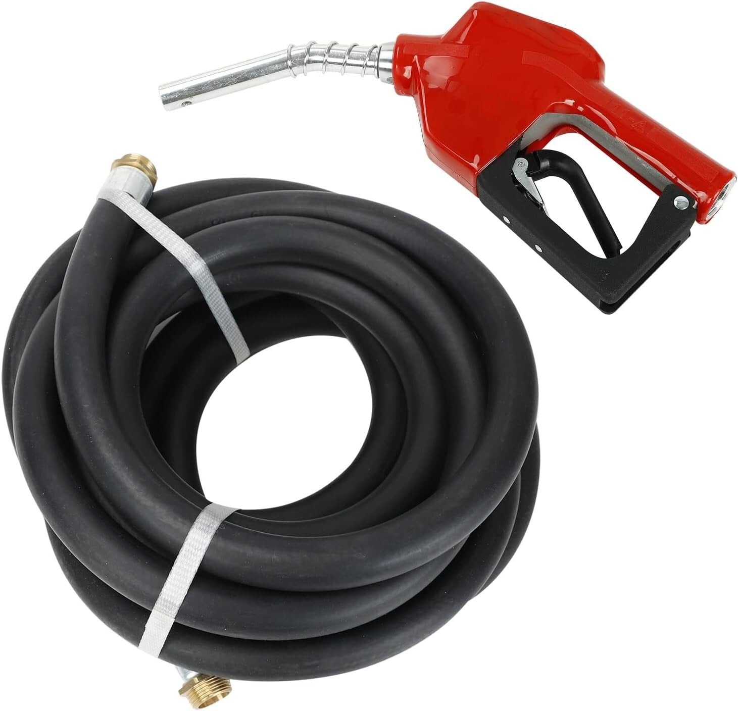 3/4'' x 20' PVC Fuel Hose with Automatic Nozzle for Efficient Dispensing