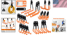 Load image into Gallery viewer, Industrial Garage Hooks Set - 24 Versatile Storage Solutions for Tools and Bikes