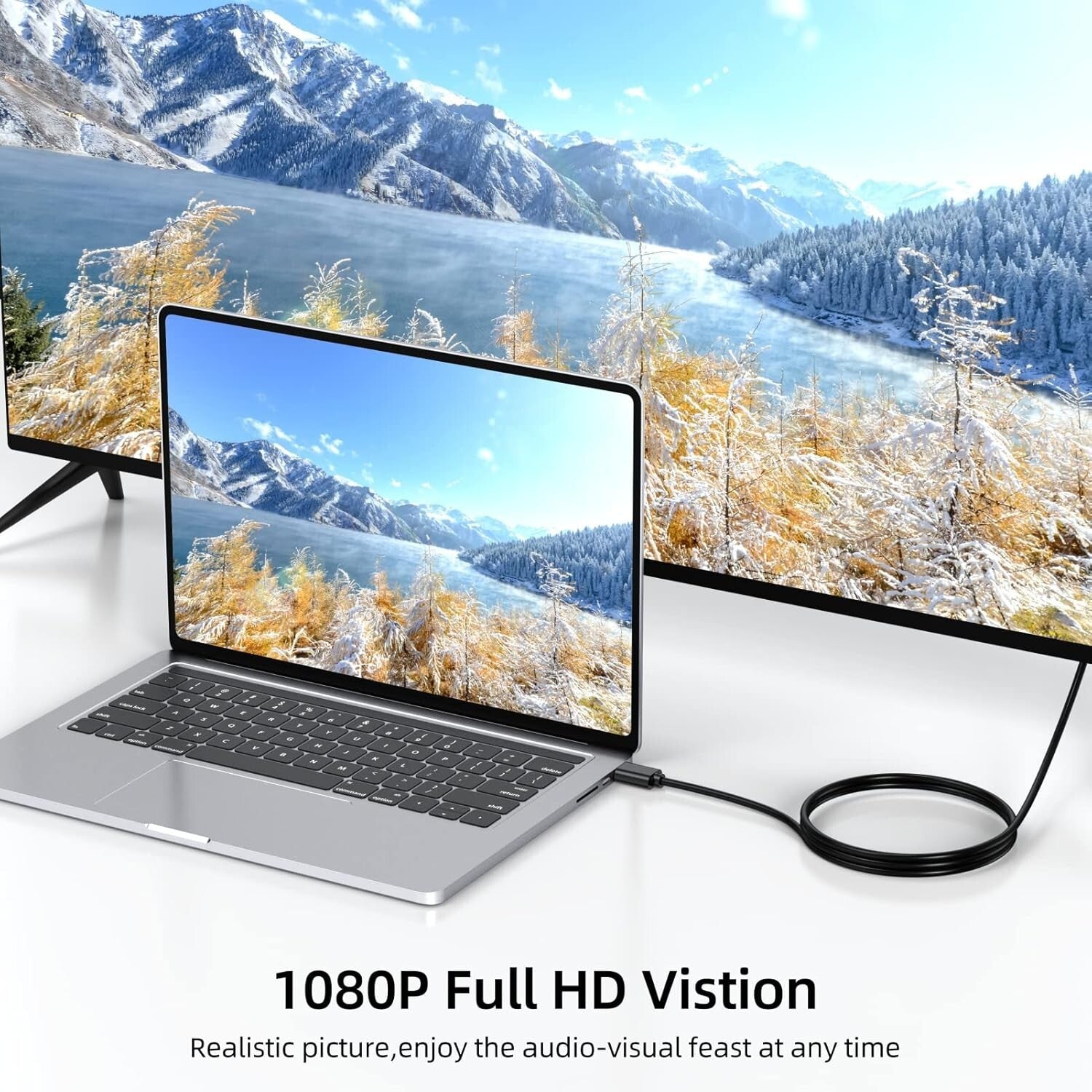 1080P HDMI to VGA Cable Set - 10-Pack 3FT Male to Male for Multiple Devices