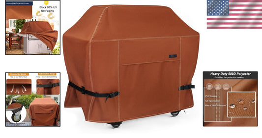 Premium Heavy-Duty 64 Inch Gas Grill Cover with Air Vent & Double Stitching