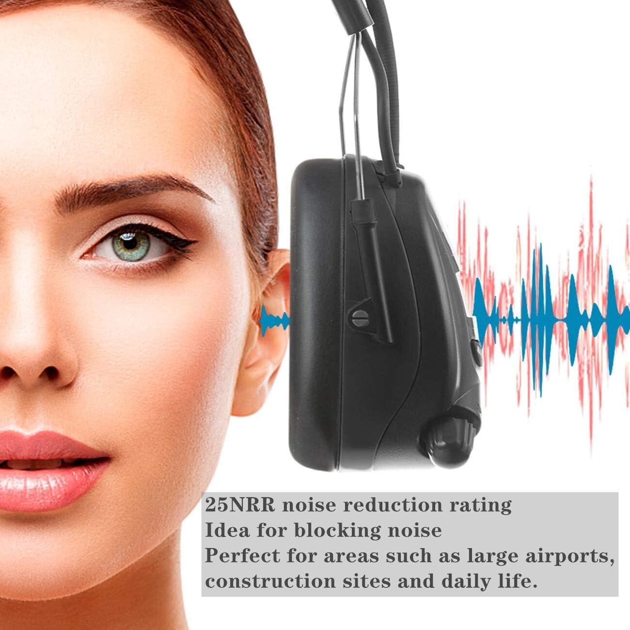 High-Performance 25dB Hearing Protectors with Radio - Adjustable & Comfortable
