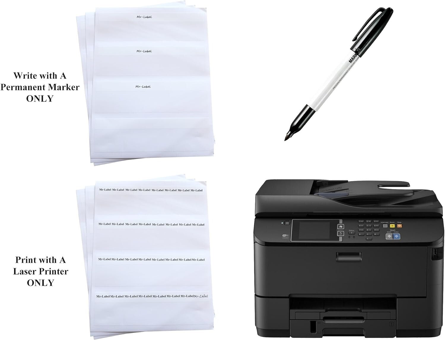 100 Sheets of Heat-Resistant Self-Adhesive Cable Labels – 3200 Total Labels