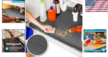 Load image into Gallery viewer, Stain-Resistant Flexible Under Sink Mat - 34" x 22" Drip Tray for Cabinets