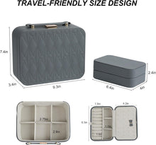 Load image into Gallery viewer, Updated Design Large Jewelry Travel Case with Removable Dividers - Perfect Gift