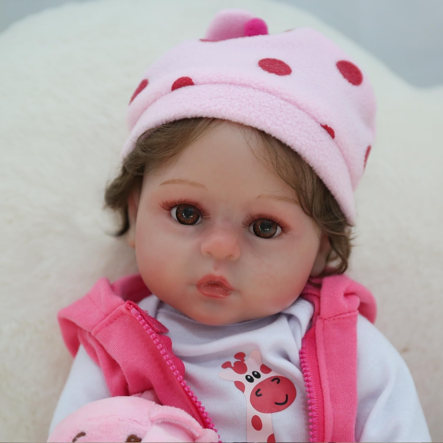 Adorable 18-Inch Silicone Reborn Girl Doll - Complete With Dress-Up Accessories