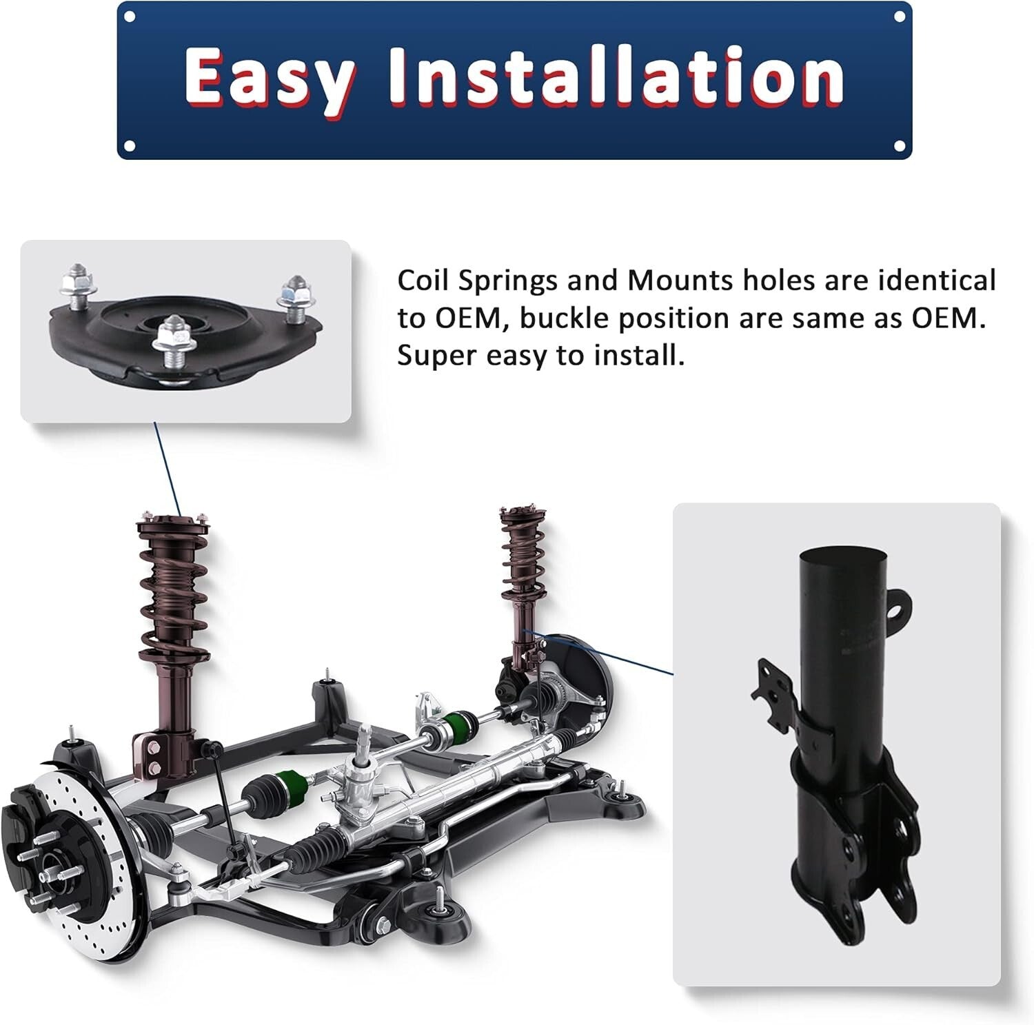 Alloy Steel Front and Rear Strut Assembly | Chevy Equinox, Saturn Vue, Pontiac