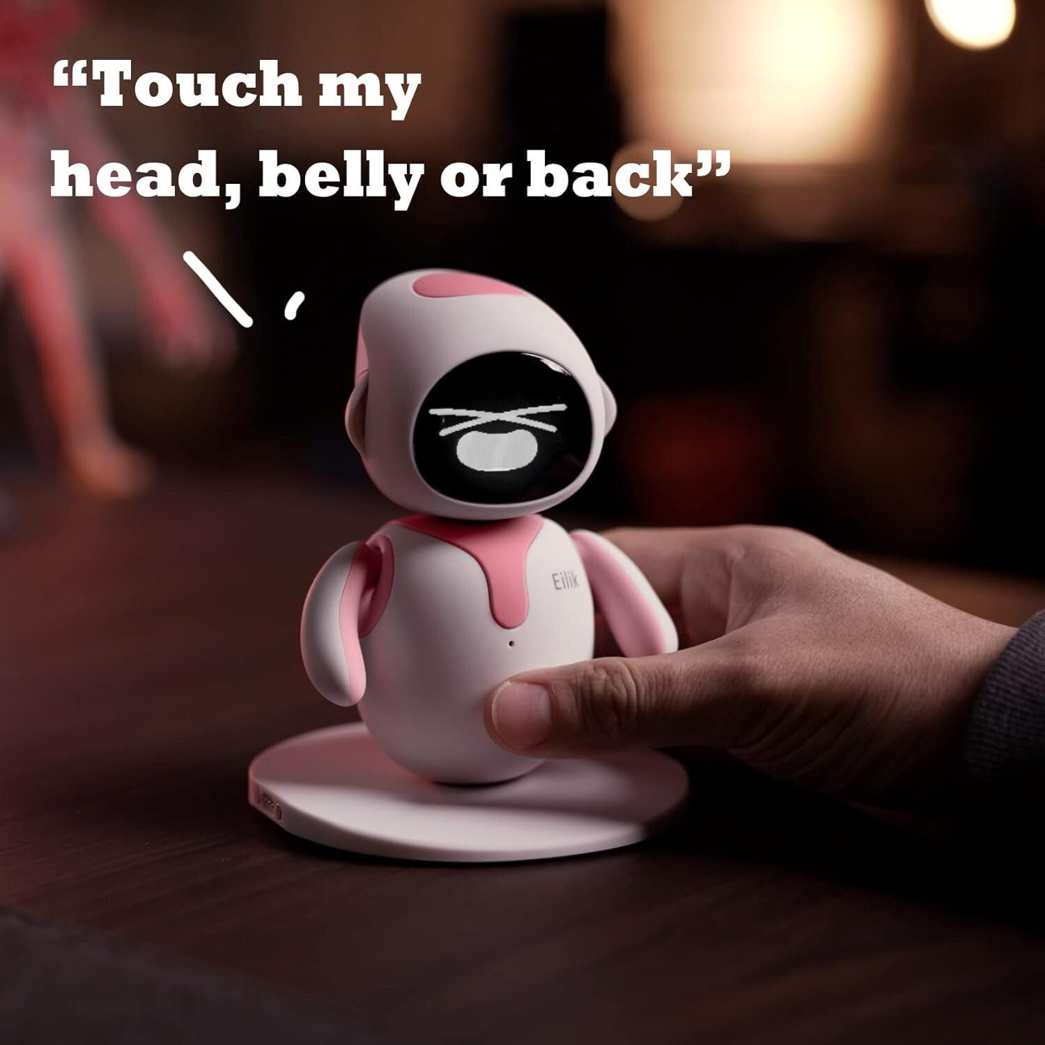 Interactive Pink Robot Pet - Engaging Touch Toy with Emotions & Mini-Games