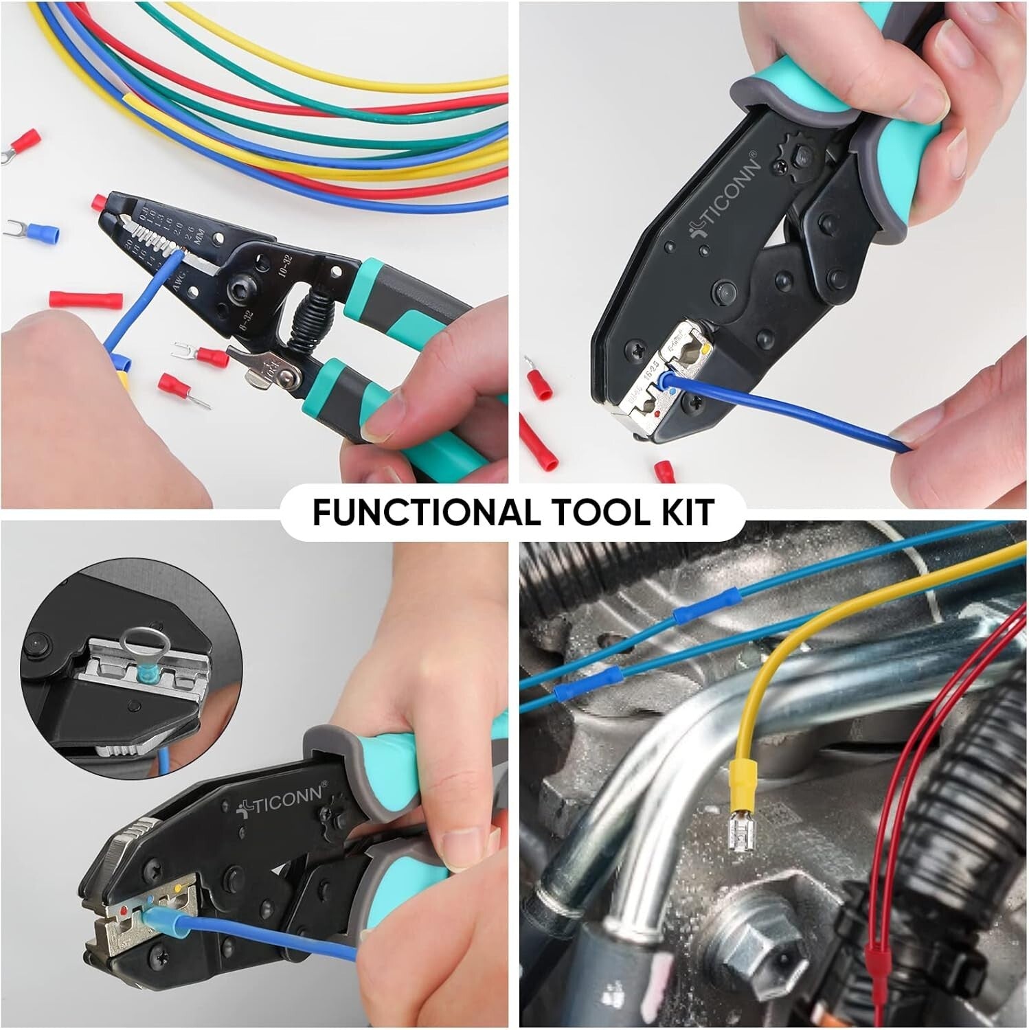 All-in-One Wire Crimp Tool Combo - Effortless Crimper for Heat Shrink Connectors