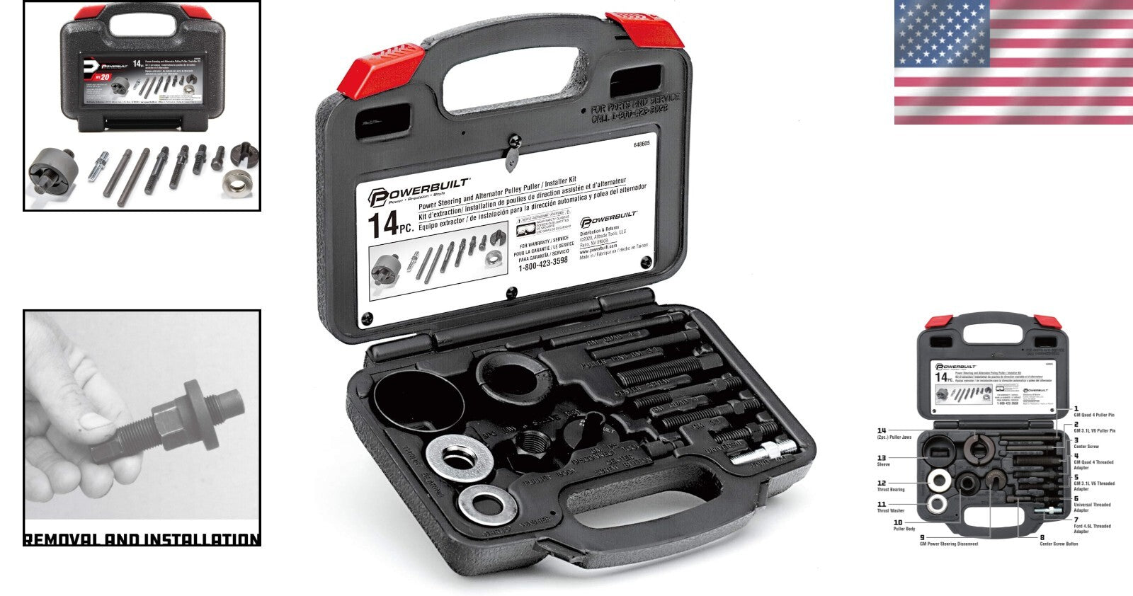 Heavy Duty Forged Tool Set for Efficient Power Steering and Alternator Repair