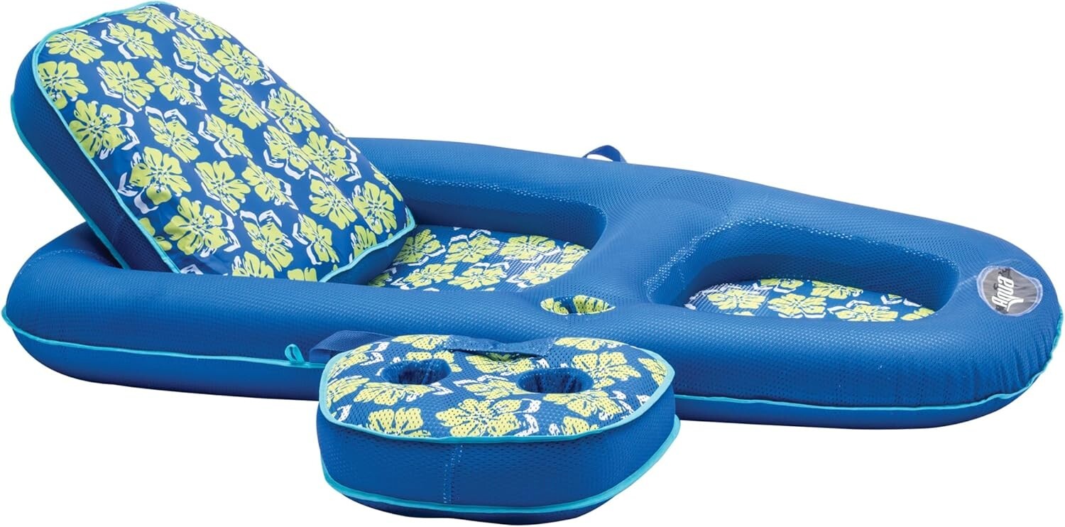 Luxury 2-in-1 Recliner Pool Float: Adjustable Lounge with Carry Caddy – Adults