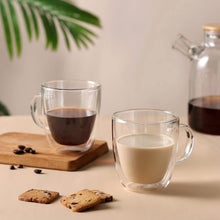 Load image into Gallery viewer, Chic 12oz Double-Walled Glass Mugs for Hot Beverages - 4-Pack Gift Ready