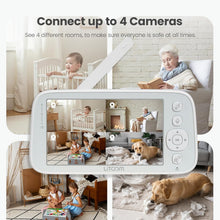 Load image into Gallery viewer, 5-Inch Night Vision Baby Monitor with Dual Cameras &amp; 2-Way Audio Capability