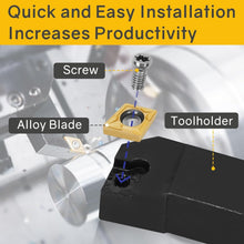 Load image into Gallery viewer, Robust 21-Pc Lathe Turning Tool Set: 7 Holders, 14 Inserts - Patent Pending