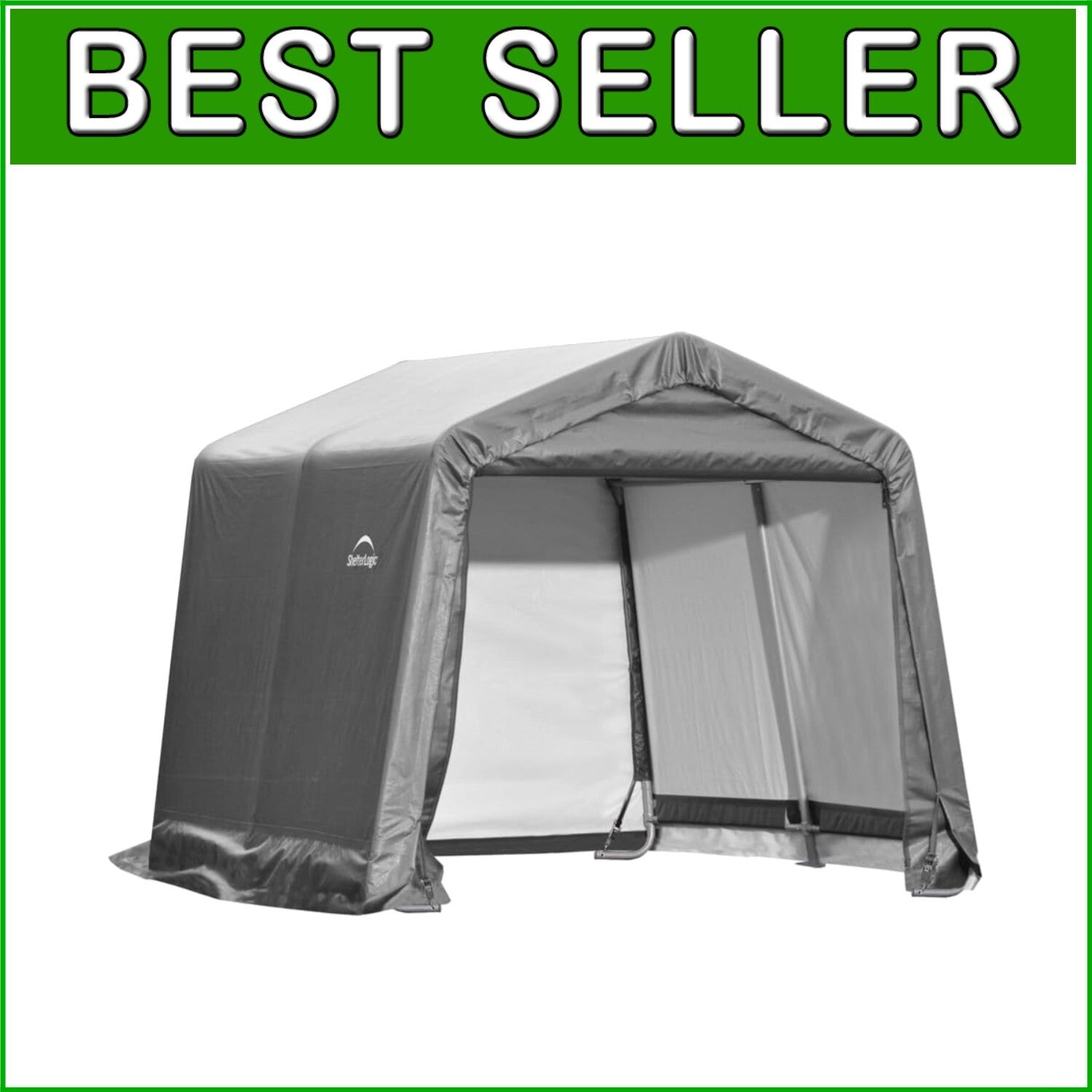 Durable Outdoor Storage Shed 10'x10' with Heavy Duty Steel Frame & UV Protection