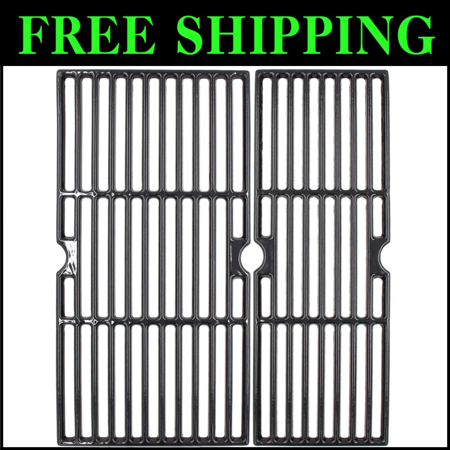 Heavy-Duty Replacement Grill Grates - Porcelain Cast Iron for CharBroil Models