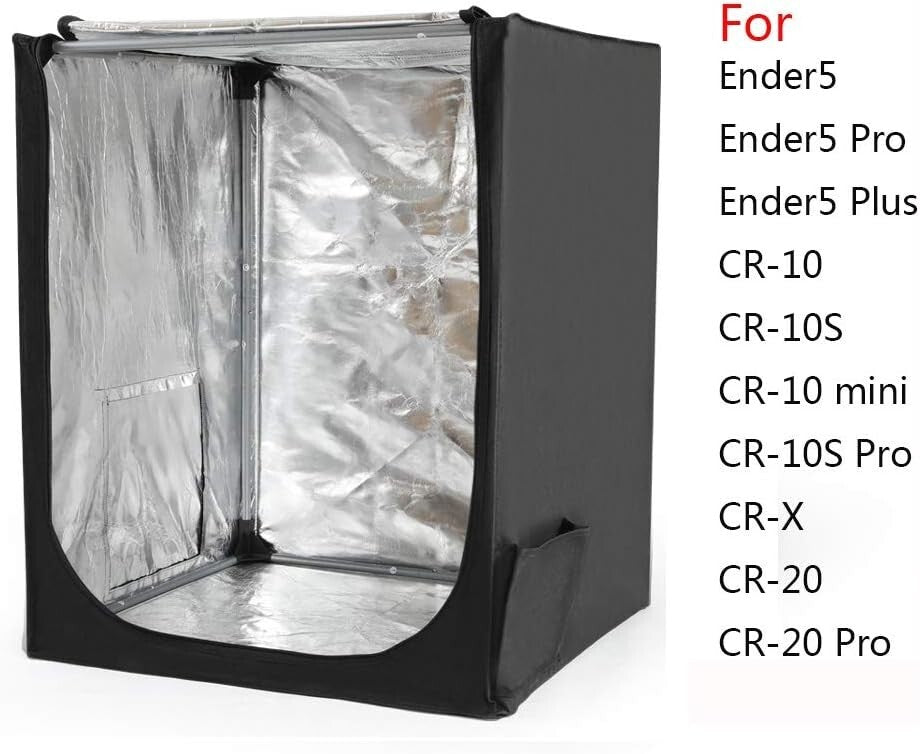 Stable 3D Printer Enclosure with Constant Temperature Control - Foldable Design