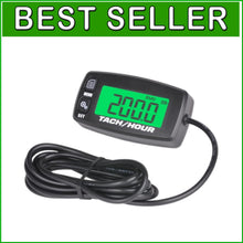 Load image into Gallery viewer, Dual Digital Hour Meter &amp; RPM Reader - Essential for Lawn Tractors &amp; Generators