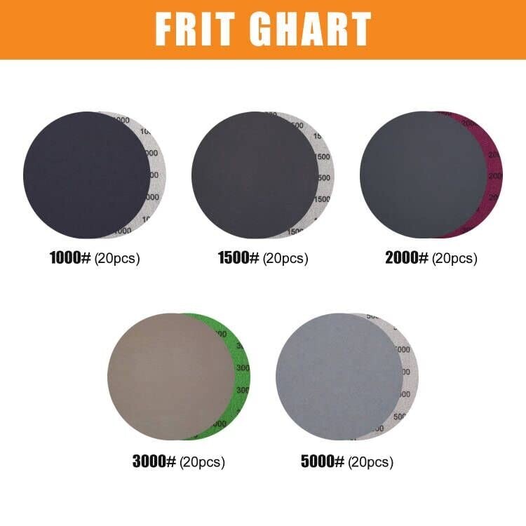 Efficient 100 Pack of 6" Assorted Sanding Discs for Ultimate Surface Finishing